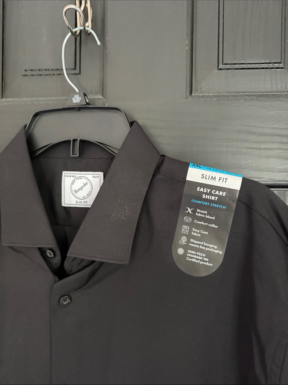 Izod Men's Slim-Fit Dress Shirt in Black